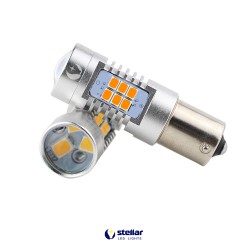 LED автолампа 4G21 STELLAR цоколь PY21W/1156 Amber желтый 150° (1 шт.)