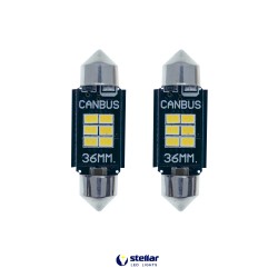 LED автолампы K6F STELLAR SV8,5(C10W) 36 мм с обманкой в подсветку номера и салона CAN BUS (1 шт.)