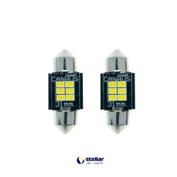 LED автолампы K6F STELLAR SV8,5(C10W) 31 мм с обманкой в подсветку номера и салона CAN BUS (1 шт.)