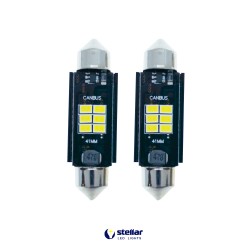 LED автолампы K6F STELLAR SV8,5(C10W) 41 мм с обманкой в подсветку номера и салона CAN BUS (1 шт.)